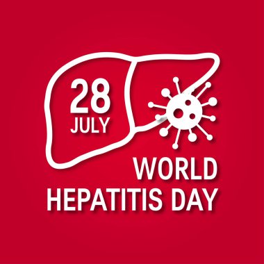 Düz tarzda dünya hepatit günü kavramı