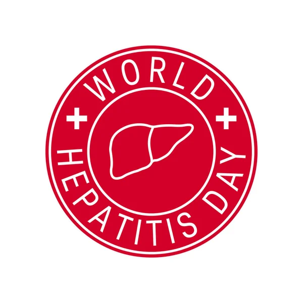 Koncept světové hepatitidy ve stylu čáry — Stockový vektor