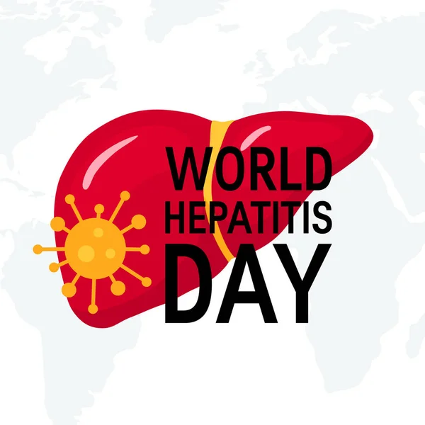 Концепция Всемирного дня гепатита в плоском стиле — стоковый вектор