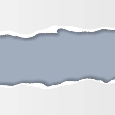 Yırtık kağıt kenarları, düz tarzda vektör