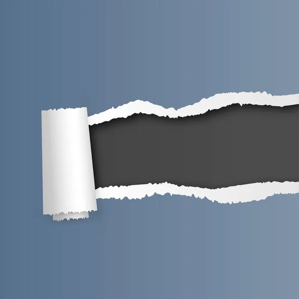Borde de papel desgarrado, vector en estilo plano — Vector de stock