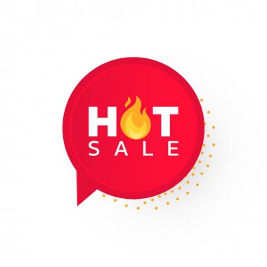 Düz tarzda sıcak satış konsepti, vektör