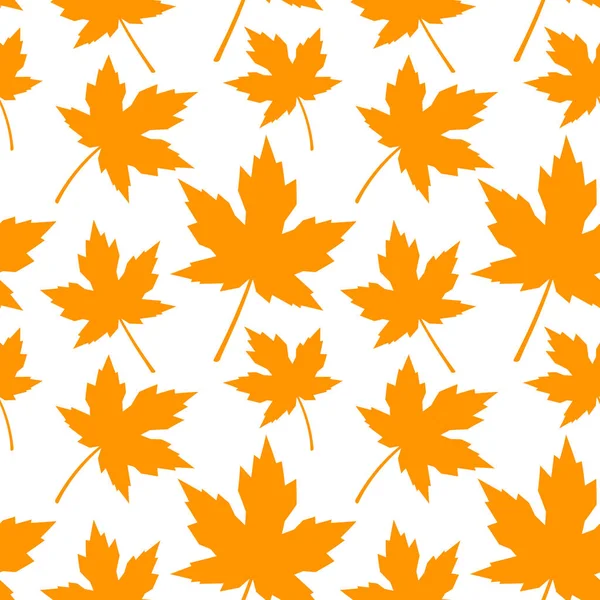 Bunte Blätter im flachen Stil, nahtloses Muster — Stockvektor