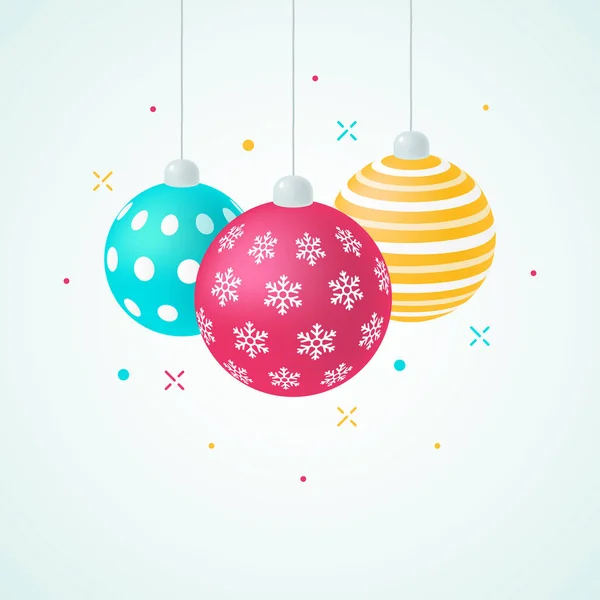 Cute Christmas design in realistic style, vector — Stock Vector