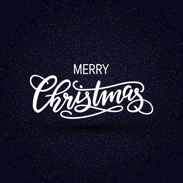 Vetor quadrado Xmas lettering no fundo preto — Vetor de Stock