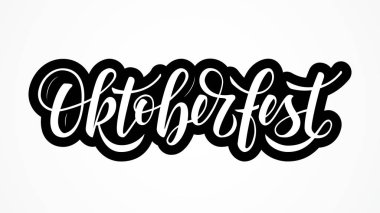Oktoberfest logo tasarımı, düz tarzda vektör