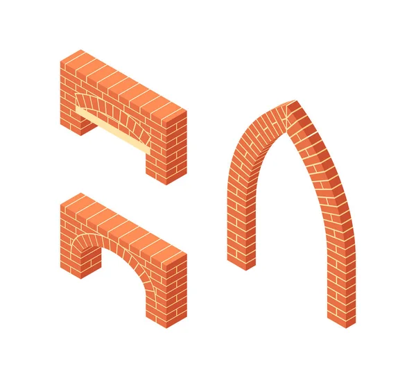 Vector brick icons in simple flat style — ストックベクタ