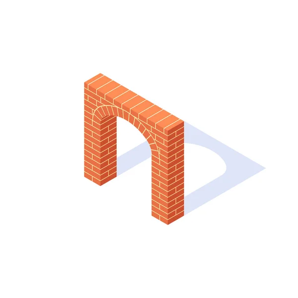 Vector brick icon in simple flat style — ストックベクタ