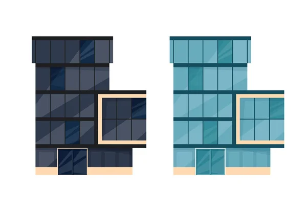 Fachada de edificio de administración en estilo plano — Archivo Imágenes Vectoriales