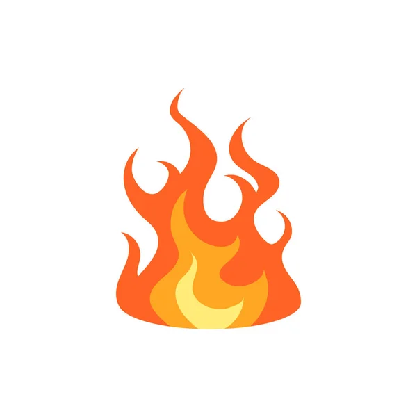 Simple vector flame icon in flat style — Stock Vector