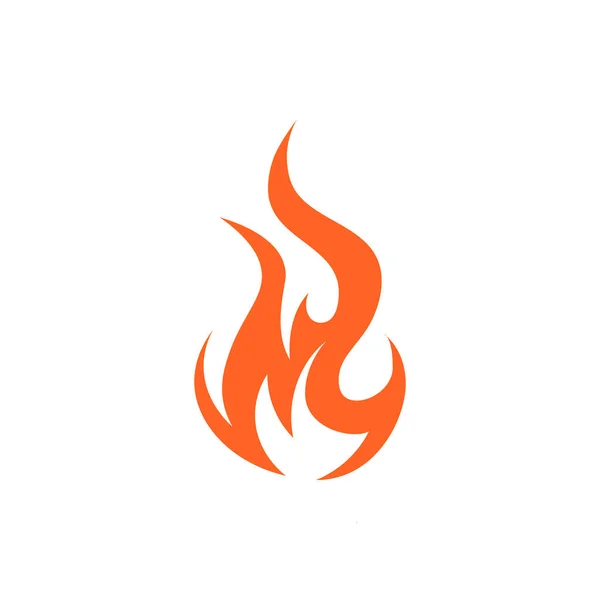 Icono de llama de vector simple en estilo plano — Archivo Imágenes Vectoriales