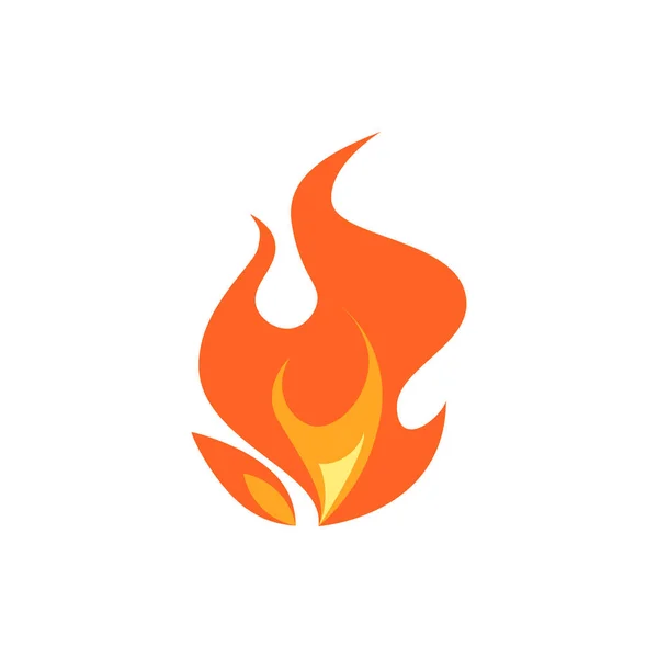 Enkel vektor flamma ikon i platt stil — Stock vektor