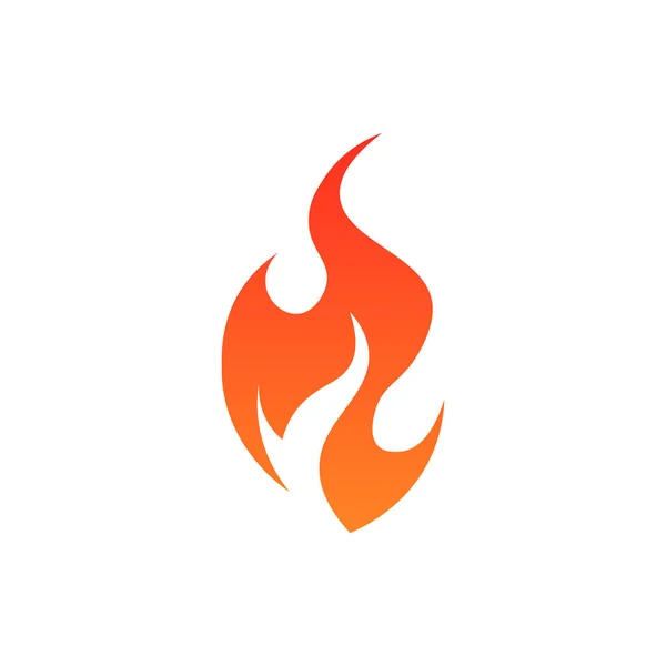 Simple vector flame icon in flat style — Stock Vector