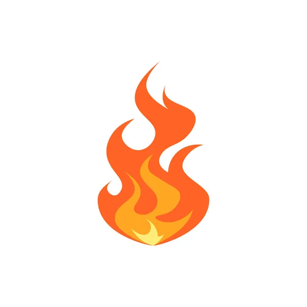 Icona semplice fiamma vettoriale in stile piatto — Vettoriale Stock