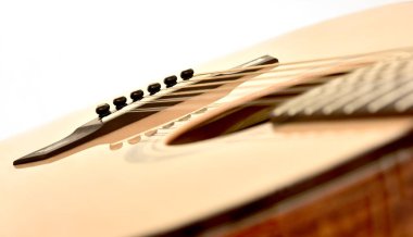 Akustik gitar on iki bölüm çapraz eğimli dizeleri
