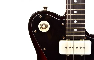 anahtar ve pikap ile altı dize elektrik gitar parçası