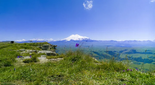 Plateau Bermamyt Vue Sur Les Environs Depuis Plateau Bermamyt Karachay — Photo