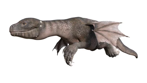 Darstellung Eines Fantasievoll Schlüpfenden Drachen Isoliert Auf Weißem Hintergrund — Stockfoto