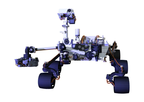 Representación Vehículo Espacial Mars Rover Aislado Sobre Fondo Blanco —  Fotos de Stock