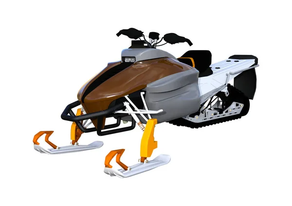 Weergave Van Een Sneeuwscooter Motor Slee Motor Slee Snowmachine Een — Stockfoto