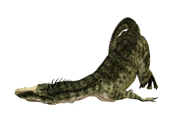 Rendering Dinosaurie Monolophosaurus Isolerad Vit Bakgrund — Stockfoto