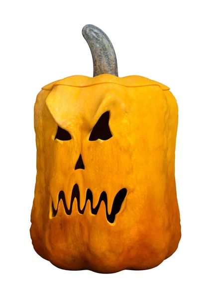 Representación Una Calabaza Halloween Aislada Sobre Fondo Blanco — Foto de Stock