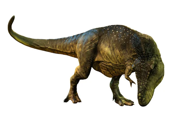 Renderização Dinossauro Tyrannosaurus Rex Isolado Fundo Branco — Fotografia de Stock