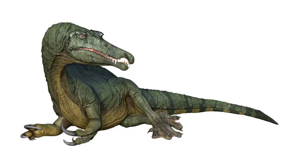 Spinosaurus Beyaz Arka Plan Üzerinde Izole Bir Dinozor Render — Stok fotoğraf