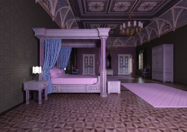 3D render Ortaçağ Sarayı