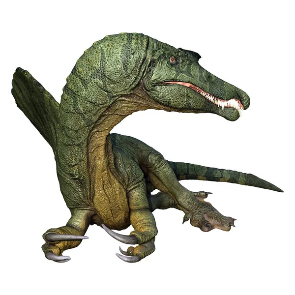 白の 3 d のレンダリング恐竜スピノサウルス — ストック写真