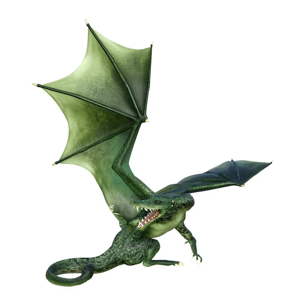 3D render masal Dragon beyaz — Stok fotoğraf