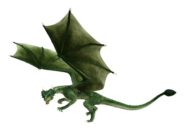 3D Rendering Fairy Tale Dragon su bianco — Foto Stock