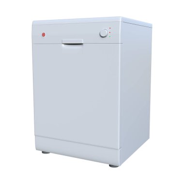 3D render Dishwascher beyaz