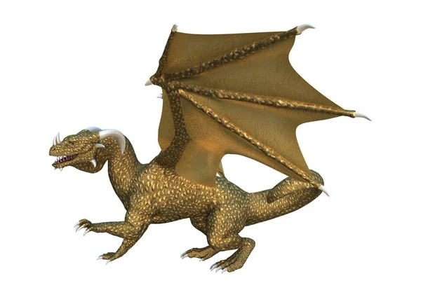 3D render masal Dragon beyaz — Stok fotoğraf