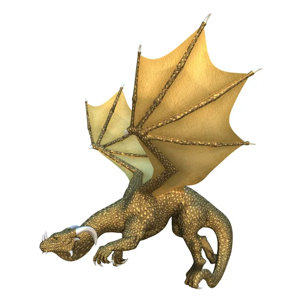 3D render masal Dragon beyaz — Stok fotoğraf