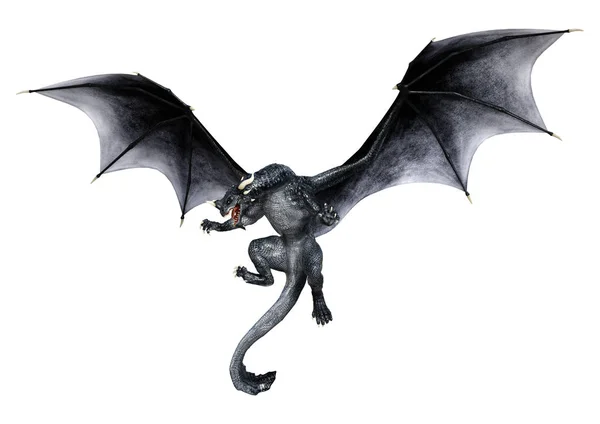 3D render masal Dragon beyaz — Stok fotoğraf