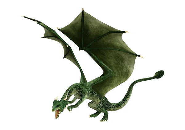 3D Rendering Fairy Tale Dragon su bianco — Foto Stock