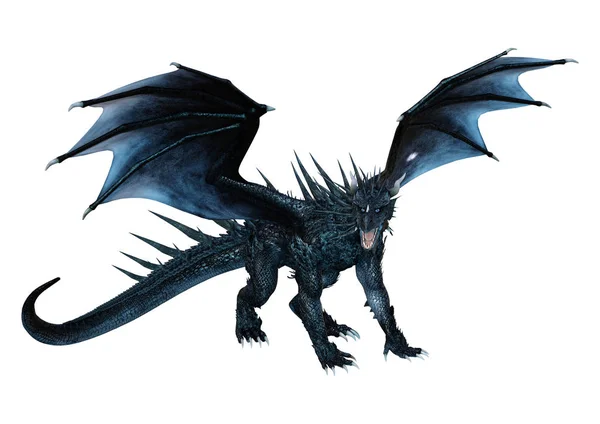 3D render masal Dragon beyaz — Stok fotoğraf