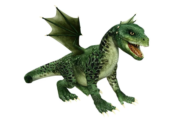 3D render masal Dragon beyaz — Stok fotoğraf