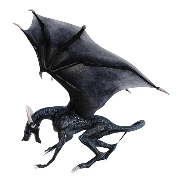 3D Rendering Fairy Tale Dragon on White — Stock Photo, Image