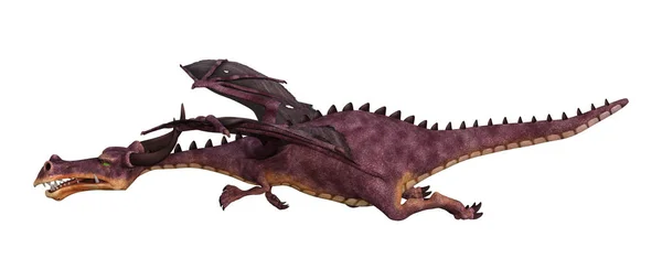 पांढरा वर 3D रेंडरिंग फेरी टेल ड्रॅगन — स्टॉक फोटो, इमेज