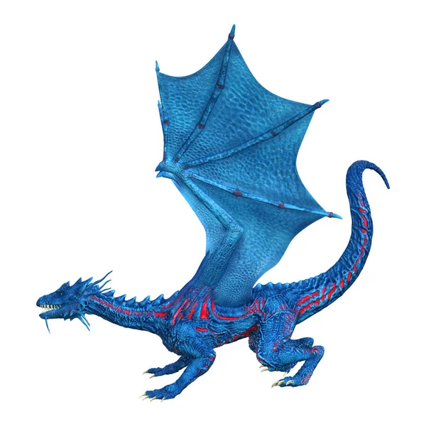 3D render masal Dragon beyaz — Stok fotoğraf