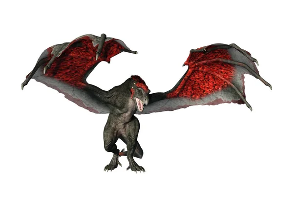 3D render masal Dragon beyaz — Stok fotoğraf