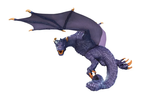 3D render masal Dragon beyaz — Stok fotoğraf