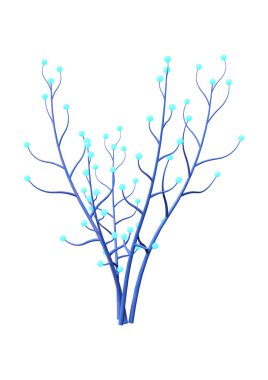 Beyaz üzerine 3D render yabancı bitki