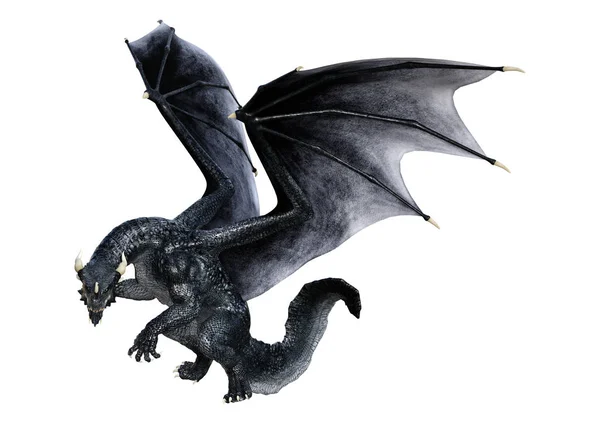 3D render masal Dragon beyaz — Stok fotoğraf