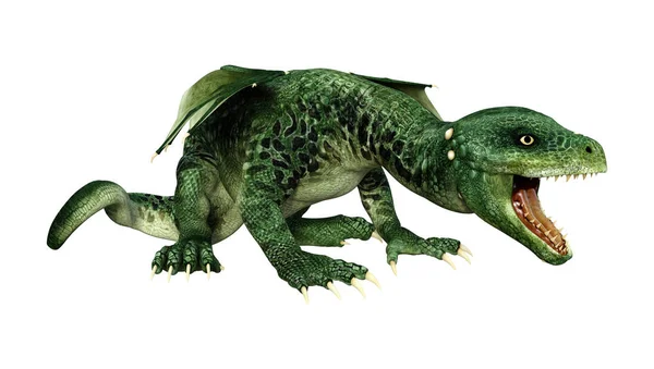 3D render masal Dragon beyaz — Stok fotoğraf