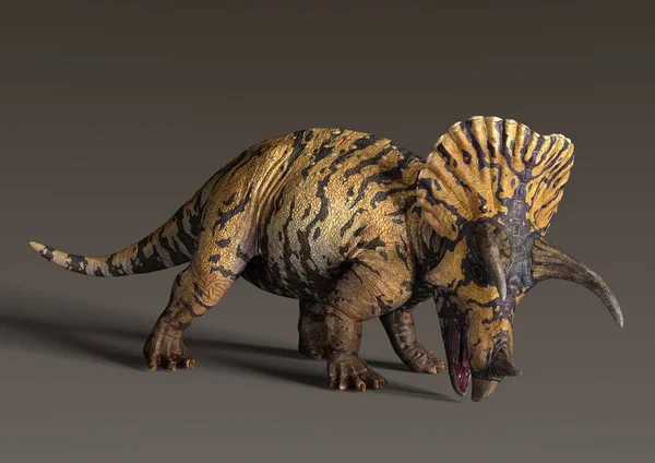 3D レンダリング恐竜トリケラトプス — ストック写真