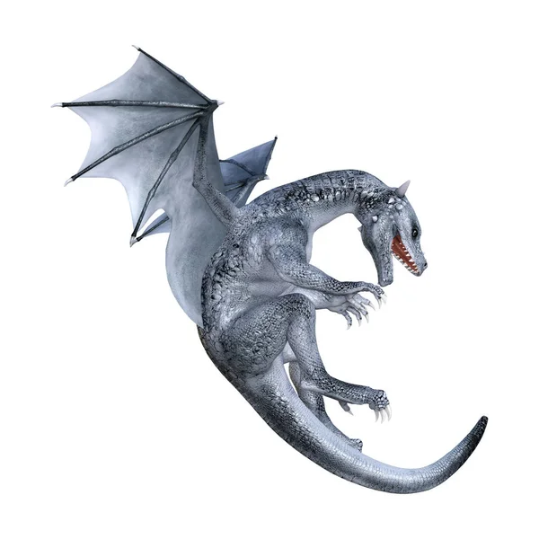 3D rendering Saga Dragon på vit — Stockfoto