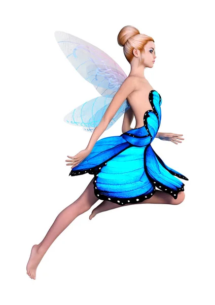 3D Rendering Fantasy Fairy on White — Stock Photo, Image